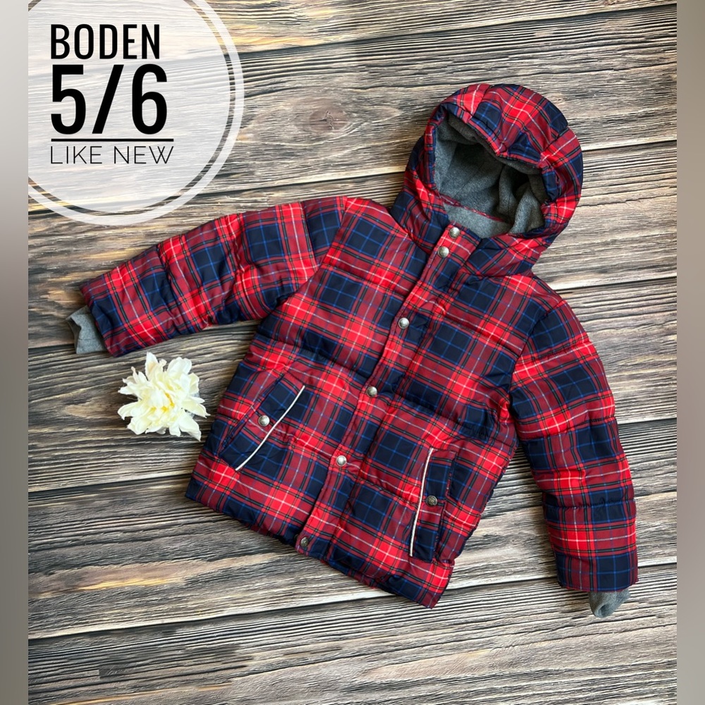 Boden plaid cosy coat